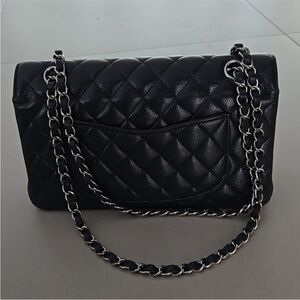 Chanel black caviar medium classic double flap